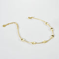 FUAMAY 925 Solid Silver Adjustable Gold Plated Bohemia Style Zircon Heart Charm Bracelet for Women Small Heart Silver Bracelet