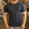 OEM Summer Muscle Fit Tshirts Running Athletic Mens Sports Shirt Casual Elastic Mens Bodybuilding Sportswear