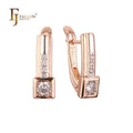 FJ Fallon Fashion Jewelry Earrings Plated in 585 Rose Gold Two Tone Brass Based
