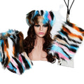 2020 Fashion Winter Multiple Customized logo Fake Fur Boot with Multiple Hat Handbag Sets for Woman