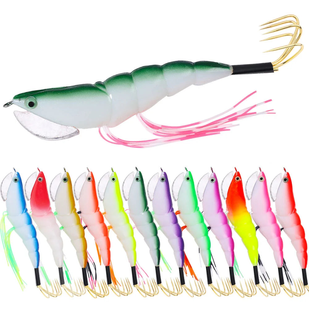 WEIHE 12cm 17.2g 10 Colors Artificial Hard Fishing Lure Shrimp Bait for Fishing Activity