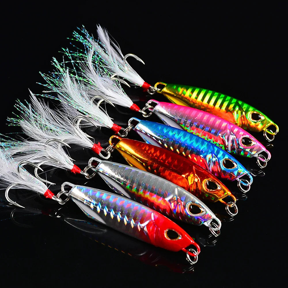 Wholesale Seawater Sinking Fishing Lures 10-50g Metal Jigging Lure Bait Lead Jig Molds