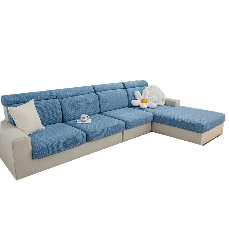 Nordic Plain Sofa Covers Seat Cushion Cover Protection Jacquard Custom Size  Multy-color   for Sofa Protect