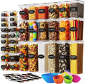 42/24 Pcs Pack PP Airtight Dry Pasta Kitchen Organizer Pantry Organization Set Food Storage Containers Lids Sustainable