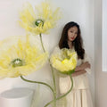 Artificial Large Giant Poppies Wedding Giant Simulation Flowers 3pcs/set Wedding Decoration