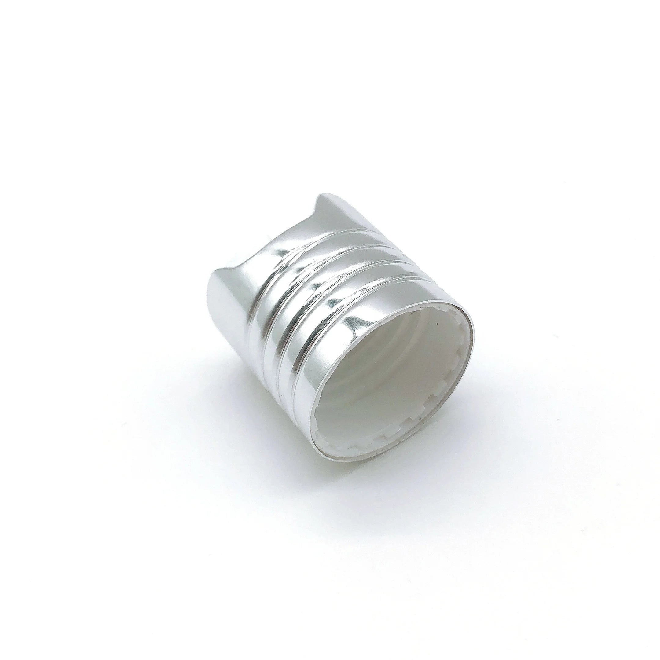 White Top 24/410 28/410 Silver Shampoo Cap High Quality Aluminum Silver Disc Top Cap