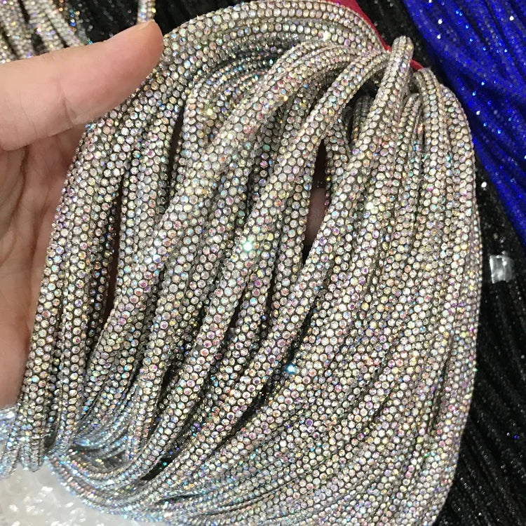Trim Rhinestone Hoodie Strings Ropes Drawstring Cords Garment Accessories Belt Decoration for Hoodie Strings