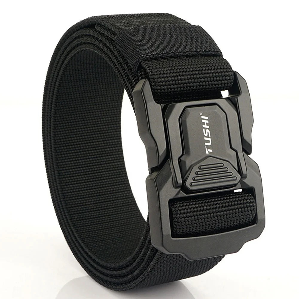 TUSHI Multi-Functional Combat Belt Thickened Double Layer Nylon Canvas Fabric Custom Aluminum Alloy Buckle Premium Tactical
