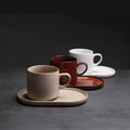 M Dishwasher Safe Print Logo Minimalist Style Ceramic Coffee Mug Set for Home Use
