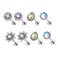 F136 Titanium 16G Piercing Flower Water Drop Shaped Lip Ear Studs Cartilage Labret Tongue Helix Lobe Earrings Piercing Jewelry