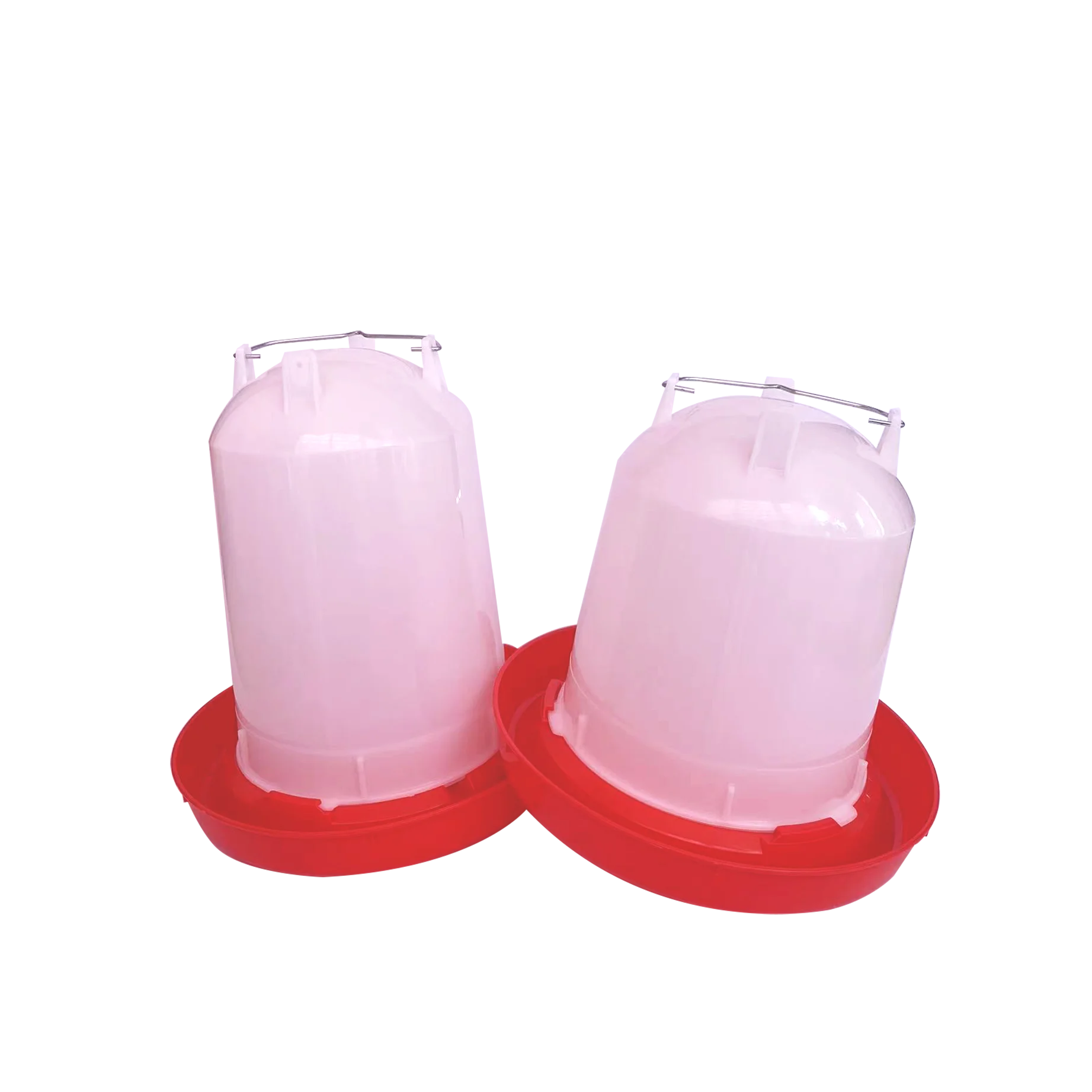 14L Wholesale Cheap Red and White Chicken Drinker with Leg Poultry Drinkers and Feeders for Chicken
