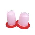New 14L Portable Plastic PP Red and White Chicken Drinker with Leg Poultry Drinkers and Feeders for Chicken