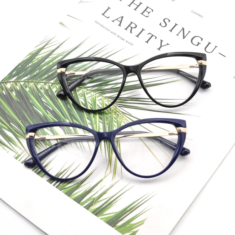 TR Glasses Frame 2025 Vintage Cat Eye Spectacle Frames Women Men Brand Eyeglass Fashion Clear Prescription Glasses