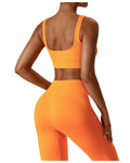 Breathable Seamless Yoga Sets Outdoor Running Breathable Yoga Wear Gym Fitness Sets Women's Sportswear