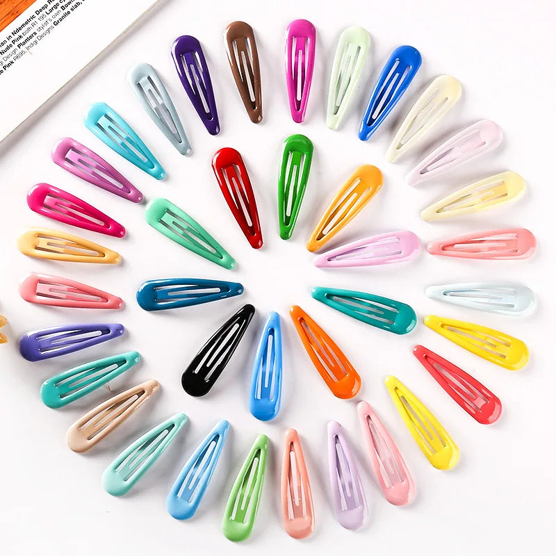 Cheap Price Wholesale Water Drop Kids Children's Macaron Hairpins Candy Color Bobby Pins BB Hair Clips for Girls