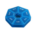 Portable Mini 7 Days Plastic Pill Box Color One Week 7 Grids Pill Capsule Candy Storage Box for Travel