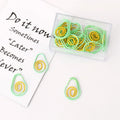 10pcs/box Double Color Creative Kawaii Pineapple Ice Cream Bulb Cactus Avocado Shaped Metal Paper Clip Bookmark Stationery