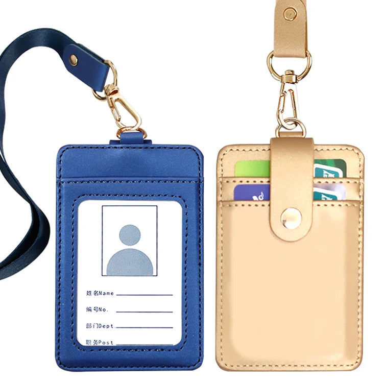 Fashion PU Student Halter Card Holder