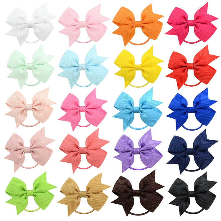 Wholesale Hair Accessories Baby Grosgrain Ribbon Candy Color Children's Small Bow Hair Ties