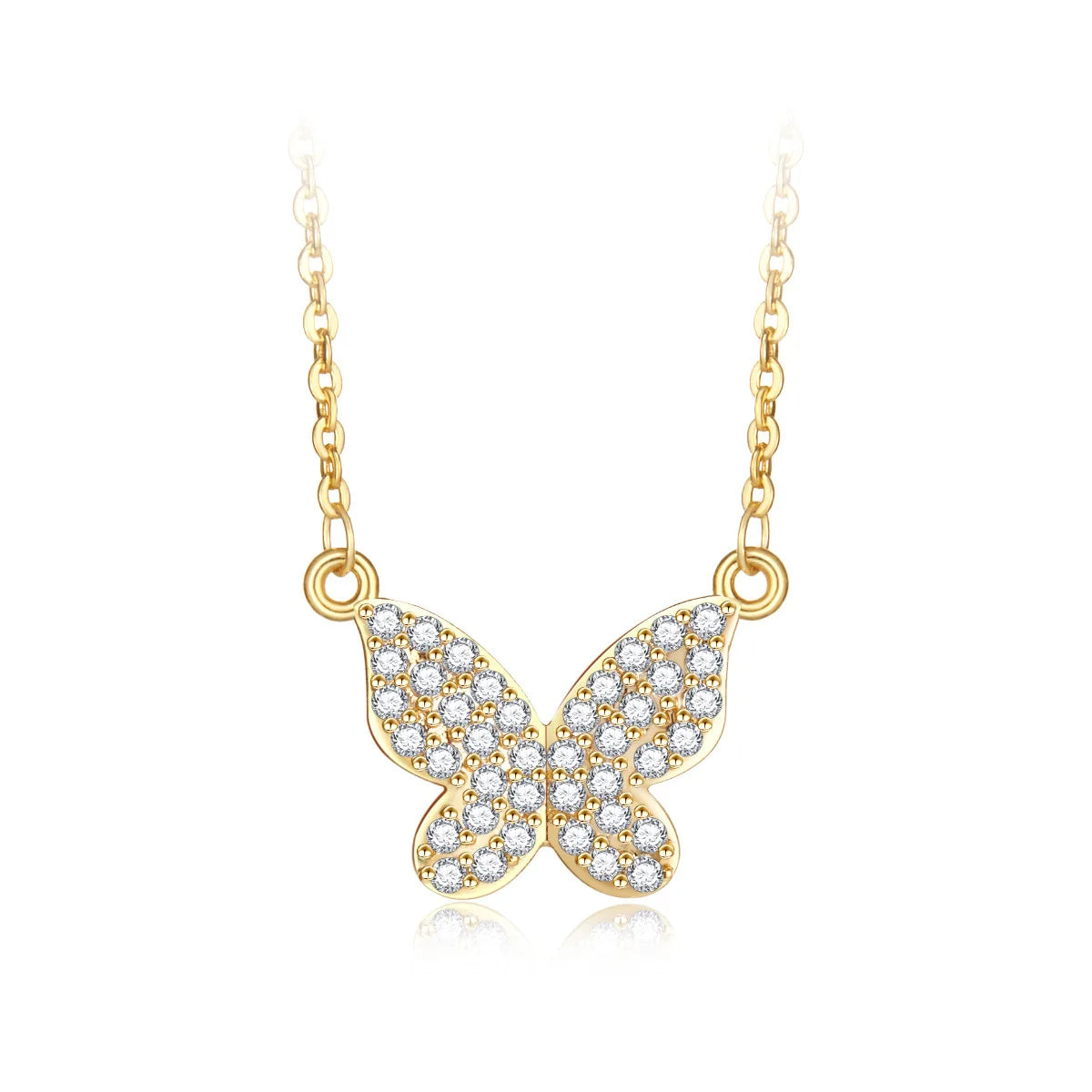 Women Trend Zirconia Butterfly Necklace Personality Fashion Diamond Jewelry Gold Plated Multi-style Chain Zircon Choker Necklace