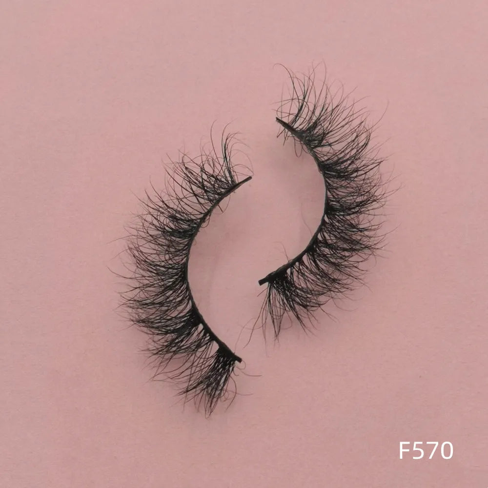 d Curl Eyelash Real Mink Lash Extensions Private Label 5D Fluffy Vegan Mink Cotton Band Eyelashes 3d Natural Luxury Mink Lashes