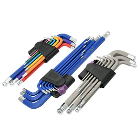 9pcs CRV L Type Torx Ball End Color Hex Key Allen Wrench Set