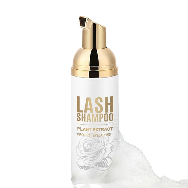All Natural Empty Lash Cleanser Bottle Baby Blue Oil Free Organic Lash Shampoo Wholesale Lash Foam Cleanser Custom Logo