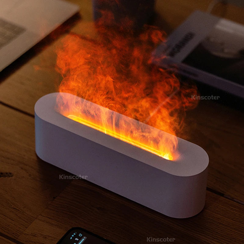 Portable Colorful Flame Aroma Diffuser USB Fire Humidifier Diffuser 150ml Household Essential Oil Diffuser