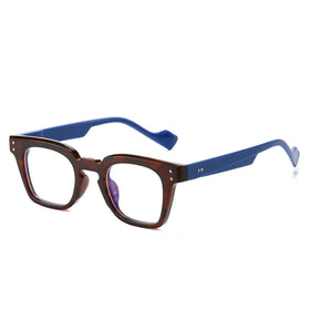 Plastic 2024 Italian Anti Blue Light Retro Women Custom Optical Glasses Square Eyewear Eyeglasses Frames for Men