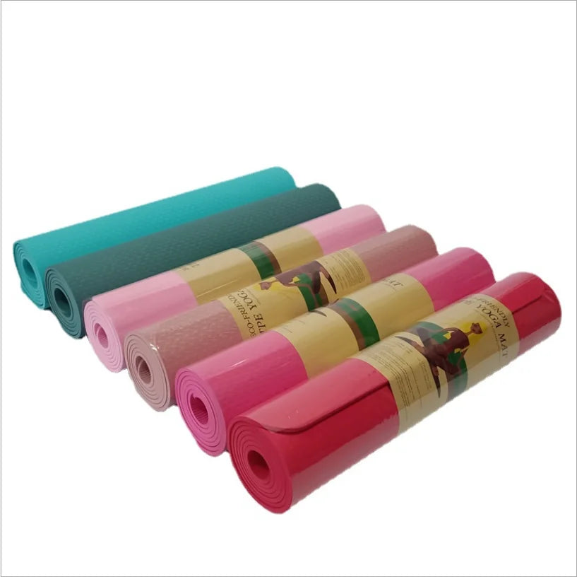 Newly Designed Eco-friendly Non-slip Yoga Mat 6 mm TPE Yoga Mat