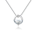 925 Sterling Silver Zicon Necklaces Pendants for Women Fashion Lady Festival Gift