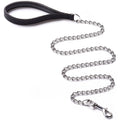 3.5MM Hot Sale Stainless Steel Dog Chain for Small Medium Pets Lead Dog Leash PU Handel Iron Chain Anti-Bite Metal