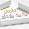 Minimal Korean Mobius Stud Earrings Eternal Infinite Symbol 8 Character Earrings Gifts for Women