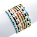 2020 Bohemia DIY Explosion Unisex Bracelet New Porcelain Thin Tube Alloy Paint Mixed Color Fashion Anniversary Wholesale