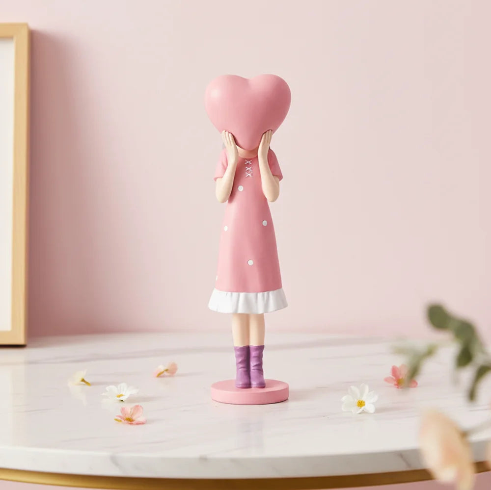 2024 Hot Selling Modern Home Crafts Popular Girl Accessories Cute Girl Style Resin Figurines for Girls' Rooms