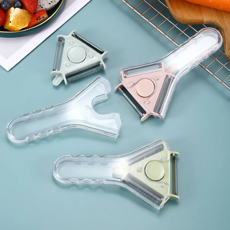 New Fashion Manual 3 in 1 Detachable Peeler Plastic Modern Fruit Vegetable Peeler Potato Peeler Home and Kitchen Gadgets