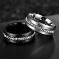 Wholesale Romantic Couple Rings Waterproof Stainless Steel Ring Sparkling 8mm Wide Single Row Full Diamonds Ring Gifts for Women