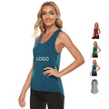 Women's Summer Casual Gym Yoga Tank Top Quick Dry Spandex Knitted Fabric Breathable Sexy Hollowed Backless Sleeveless Design