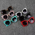 Lucky Children Sun Glasses Cat Eye Style Boys Girls Accessories Shades Toys Eye Protection Decoration UV400 Kids Sunglasses