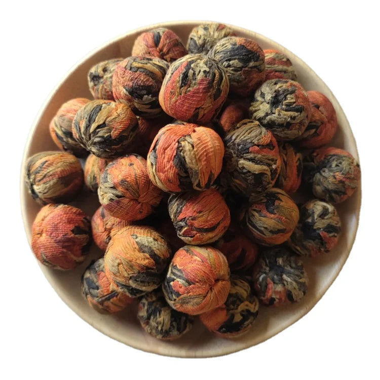 Hand Made Herbal Black Lily Flavored Flower Tea Blooming Tea Ball