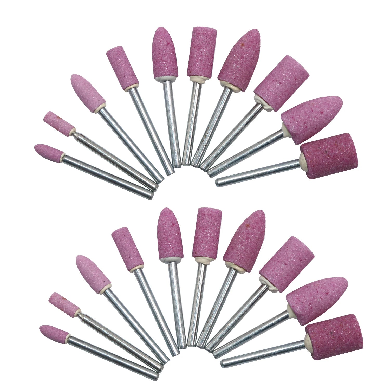 20pcs/Set 1/8" Shank Abrasive Mounted Stone Grinding Wheel Head Rotary Tool Kit