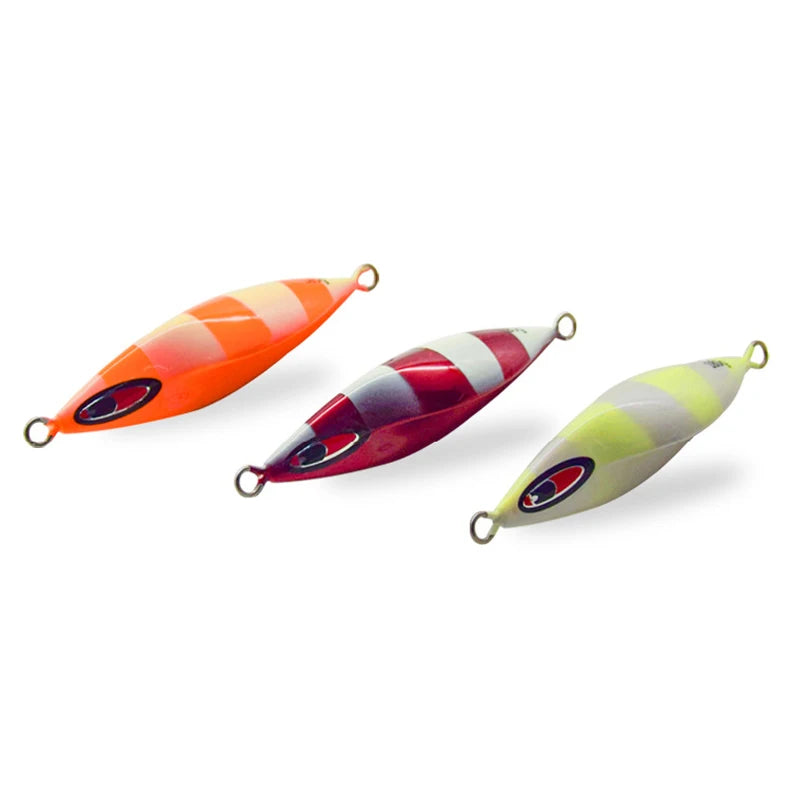 Japan 100g/130g/150g/180g/200g Slow Fall Pitch Jigging Fishing Metal Jig Lure butterfly Luminous Pesca Heavy Jig Lure