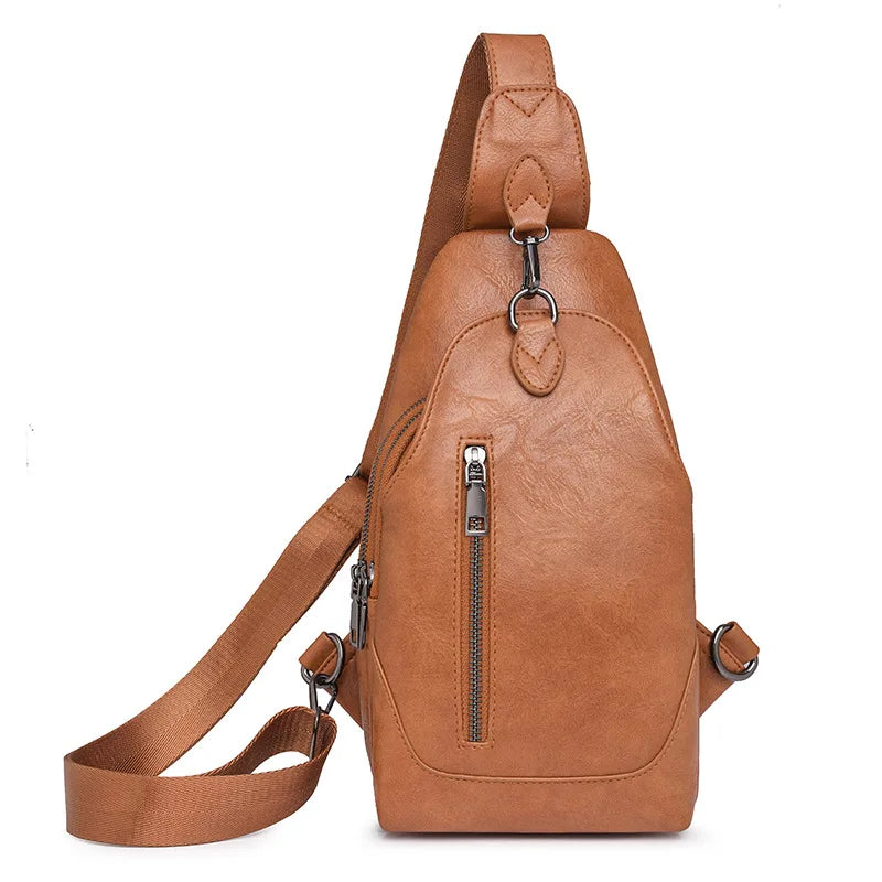 Custom Logo Wholesale 2024 Crossbody Sling Women Pu Leather Fashion Crossbody Bag