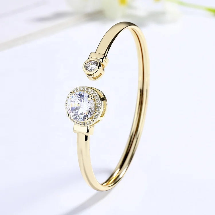 Simple and Elegant Fine Custom White Semi-Ring Bracelet Waterproof Fashion Jewelry Bracelets for Women