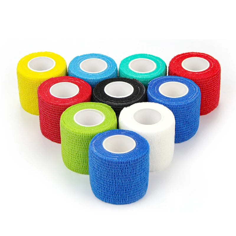 Colorful Hand-Tear Sports Tape 4.5m Wrist and Ankle Self Adherent Wrap Bandage With High Elastic
