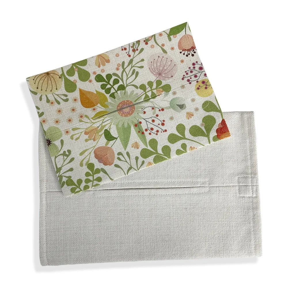 Prosub Wholesale Linen Sublimation Tissue Box Custom Printable Logo Blank Sublimation Napkin Holder Tissue Bag Case