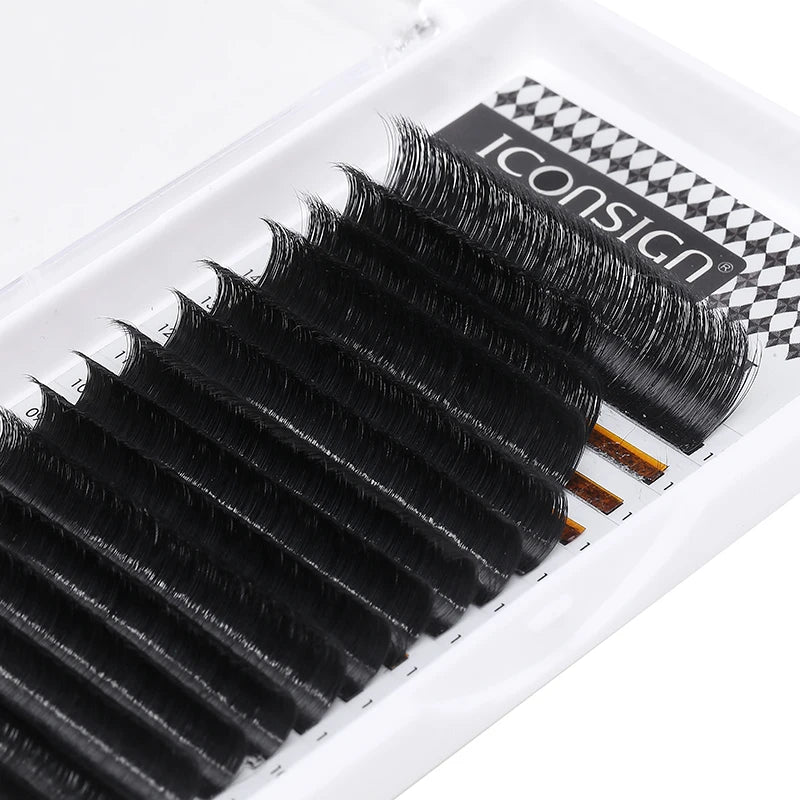 Wholesale Individual Lash Extensions Black Private Label Volume Silk Eyelash Extensions