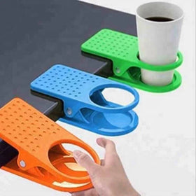 Factory Wholesale Custom Logo Office Desk Big Size Plastic Drink Clip Table Cup Holder
