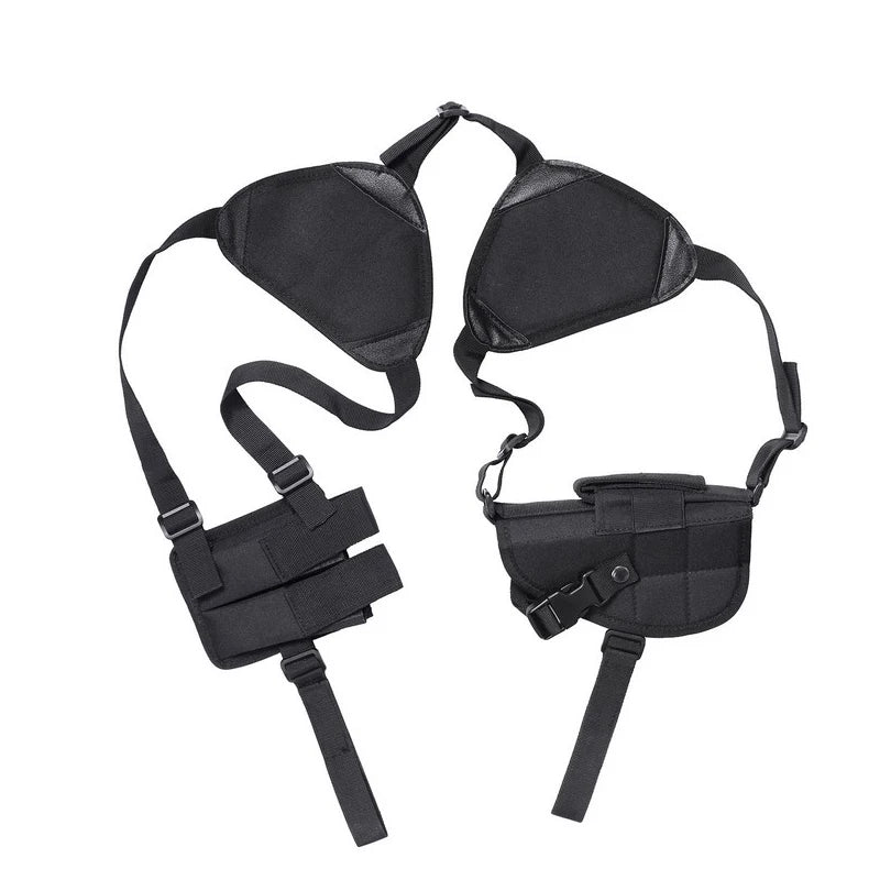 Concealed Universal Left Right Adjustable Shoulder Gun Holster With Two Double Mag. Pouch Bag