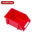LEADLOONG X2 Red Color 250*150*120MM/9.84*5.91*4.72 Inch Storage Bins Plastic Litter Box Organizer Bins Parts Garage Tool Box
